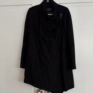 All Saints Black Wool Coat